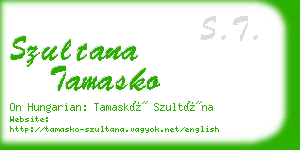 szultana tamasko business card
